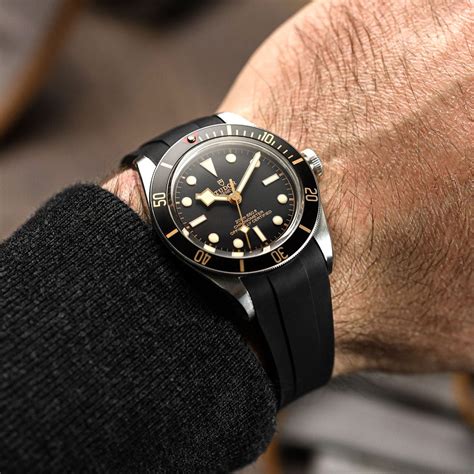 tudor black bay rubber strap